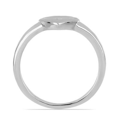 BUY 925 SILVER REAL WHITE DIAMOND DOUBLE CUT GEMSTONE HEART RING